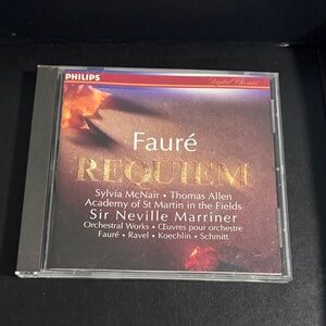 Philips Fauré Requiem CD with Red and Gold Accents